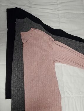 Women's Maternity Ribbed Long-Sleeve Sweater 3-pack